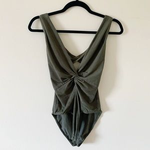 Velvet Green Bodysuit